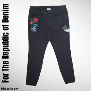EUC Size 14 For the Republic Denim Black Jeans